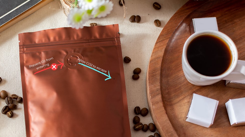 Sử dụng bao bì có van một chiều để bảo quản cà phê hạt hiệu quả