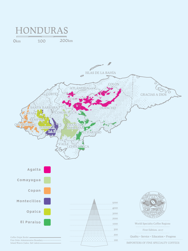 Các vùng trồng cà phê nổi tiếng ở Honduras