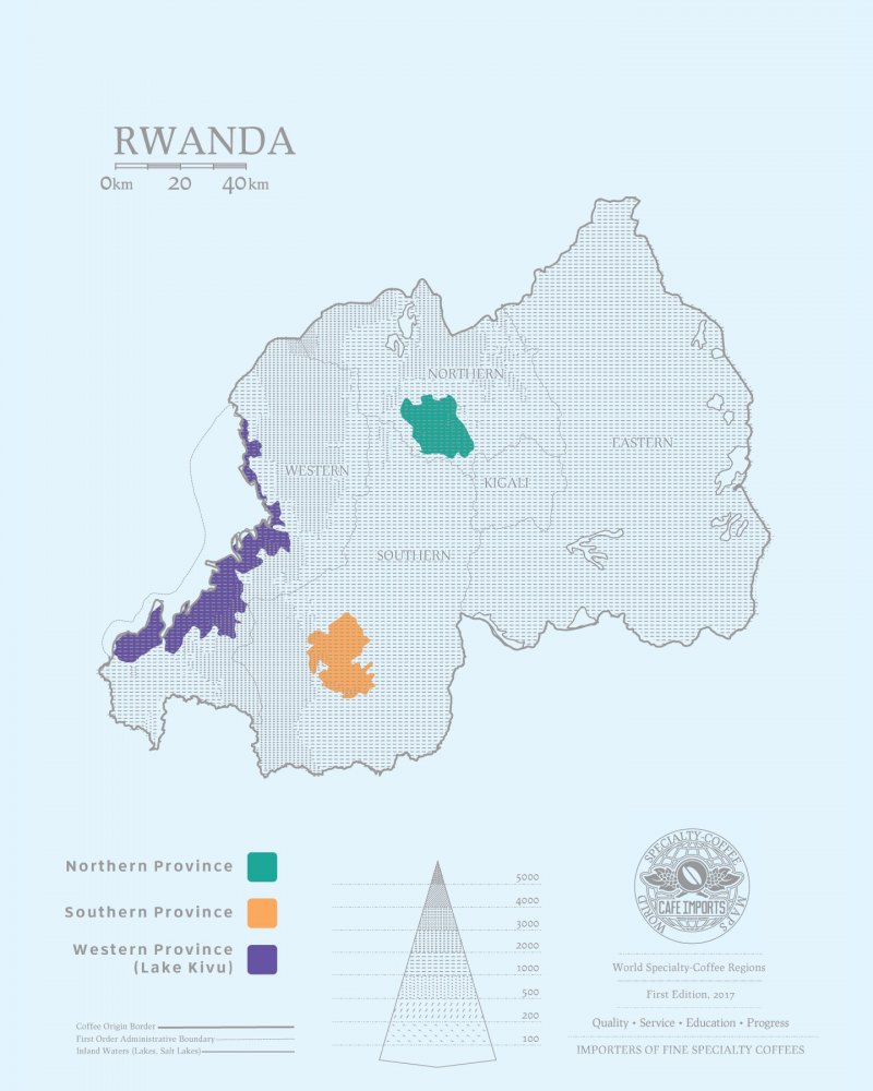 Những khu vực sản xuất cà phê nổi tiếng ở Rwanda