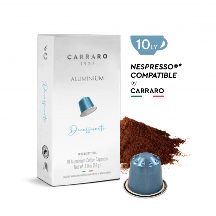 Carraro Decaffeinated Aluminum Coffee Pods: Great taste without staying up all night
