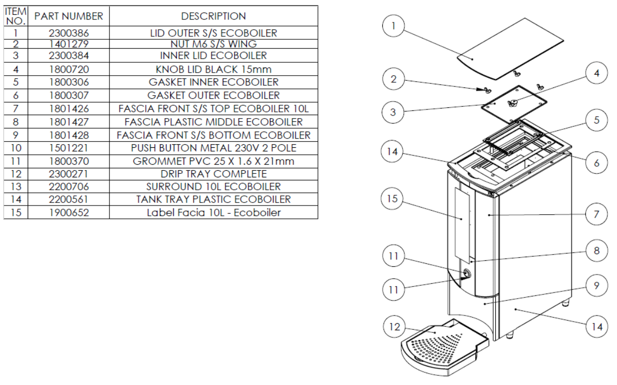 MARCO ECO BOILER PB10 water boiler - SHOWROOM MACHINE