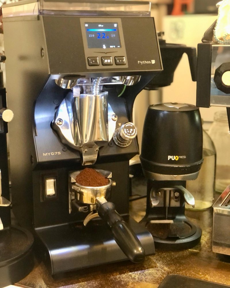 Hình ảnh thực tế của máy xay cà phê Mythos MYG75 Gravitech Victoria Arduino
