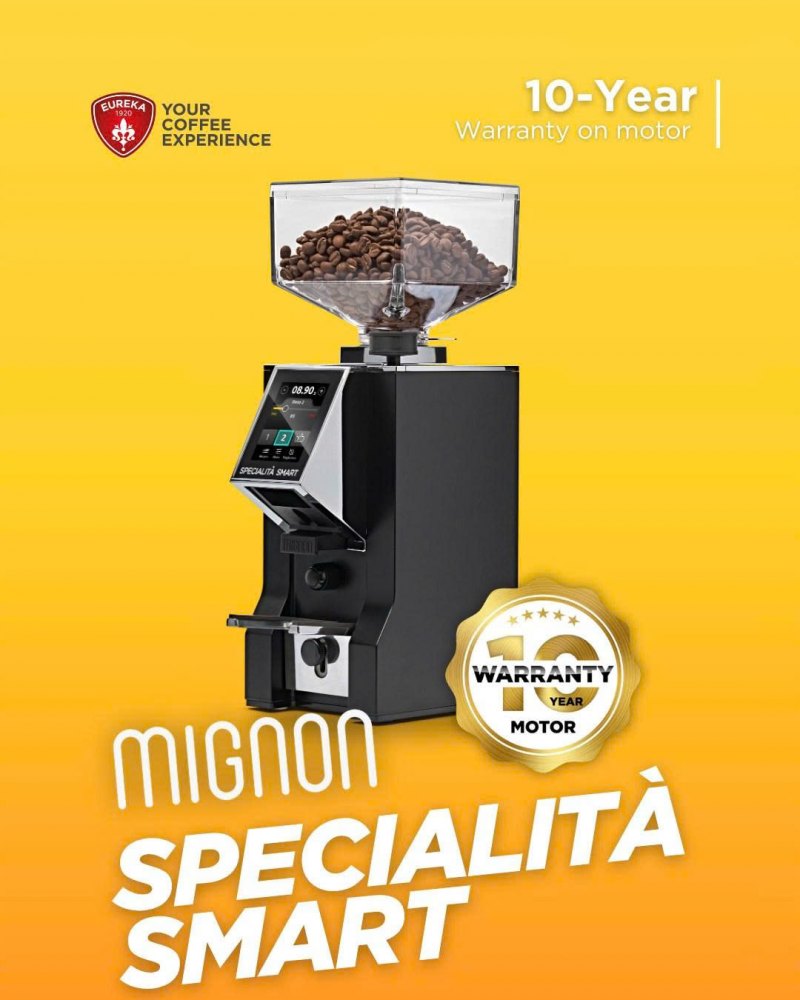Eureka Mignon Specialità Smart đảm bảo độ chính xác và đồng đều trong nhiều năm