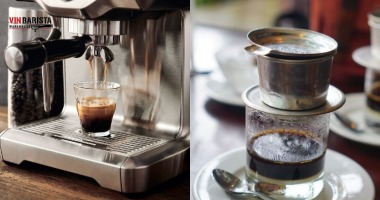 Khác biệt giữa cà phê pha máy với cà phê phin và cà phê viên nén