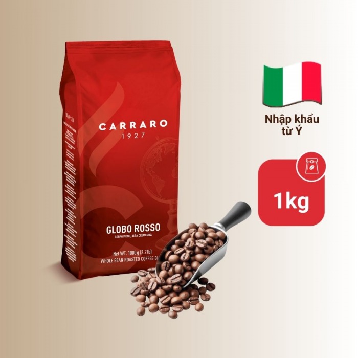 Coffee Bean Carraro Globo Rosso - 1kg
