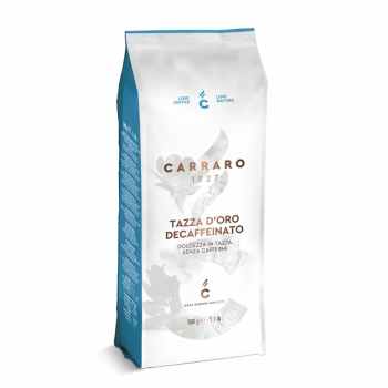 Coffee Bean Carraro Gourmet Blend - Decaf Tazza DOro - 500g