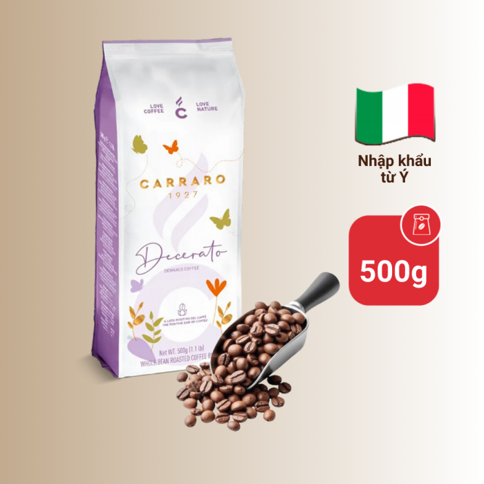 Coffee Bean Carraro Gourmet Blend - Decerato - 500g