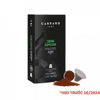 Cà phê viên nén Carraro Crema Espresso (HSD trước 10 2024)