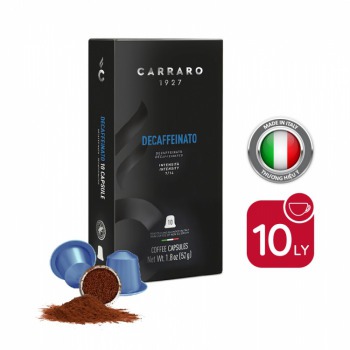 Cà phê viên nén Carraro Decaffeinato