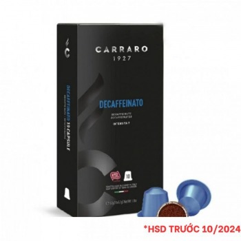 Carraro Decaffeinato Capsule Coffee EXP 10 2024