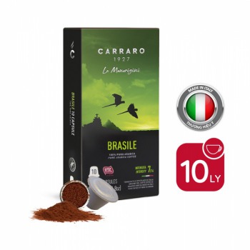 Carraro Single Origin Brasile - Cà phê viên nén