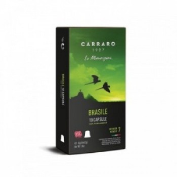 Carraro Single Origin Brasile Capsules Coffee EXP: 10 2024