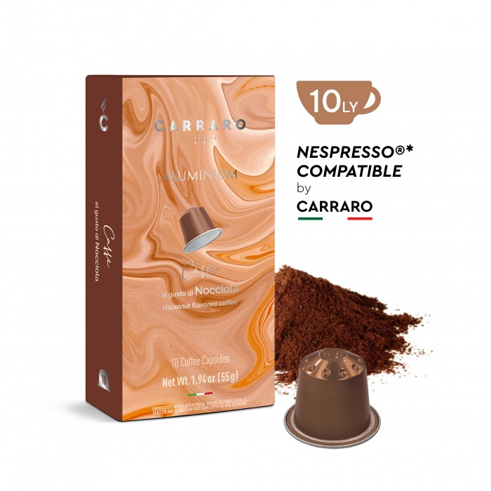 Cà phê viên nén Nespresso - Carraro Hazelnut - 10 viên