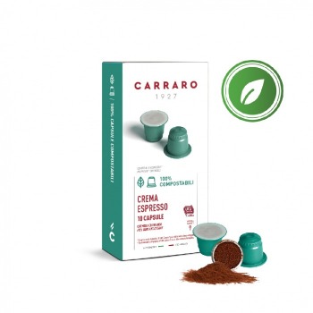 Eco-friendly Coffee Capsules Carraro Crema Espresso