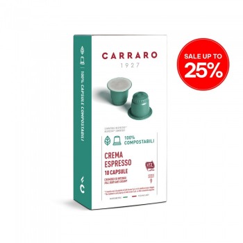 Carraro Crema Espresso - Eco-friendly Capsules Coffee