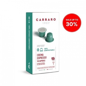Carraro Crema Espresso - Eco-friendly Capsules Coffee l Date: 11 2023
