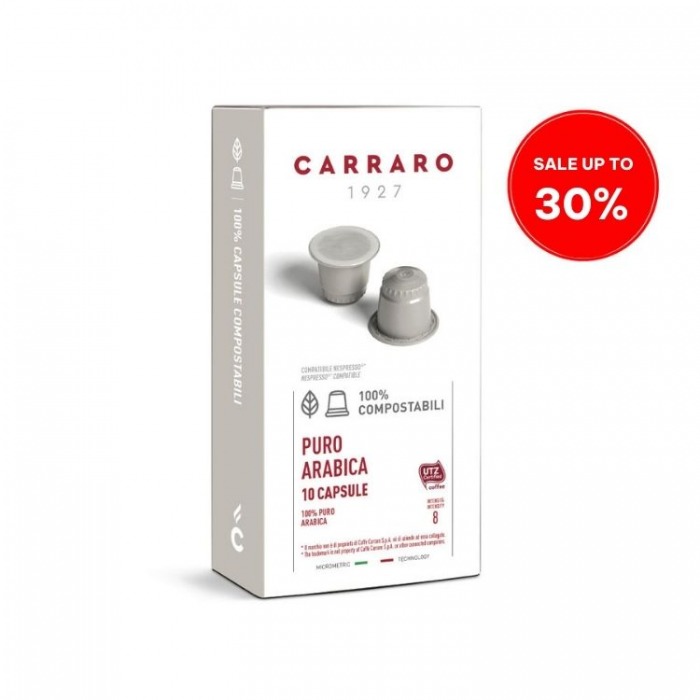 Cà Phê Viên Nén Thân Thiện Môi Trường Carraro Puro Arabica l HSD: 11 2023