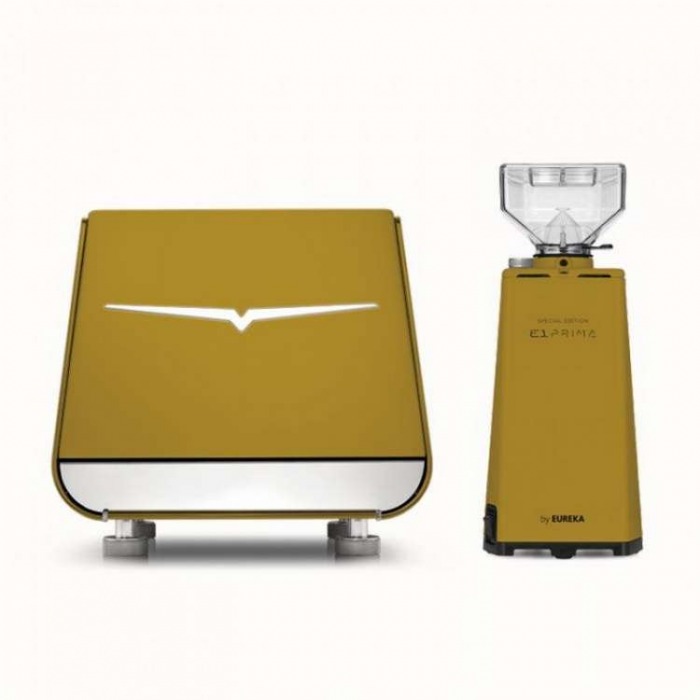 Buy Eagle One Prima espresso machine, get free Atom Prima coffee grinder with matching color - Vàng