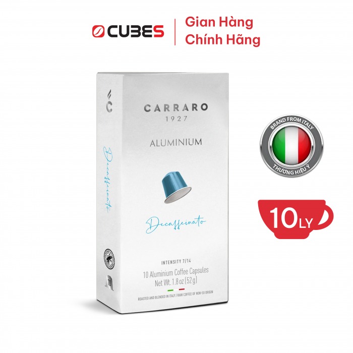 Carraro Decaffeinated Aluminium Capsule Coffee (Decaf Coffee) - Combo 1