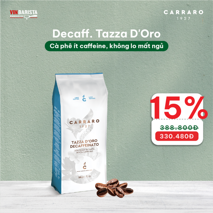 Decaff. Tazza DOro coffee bean -