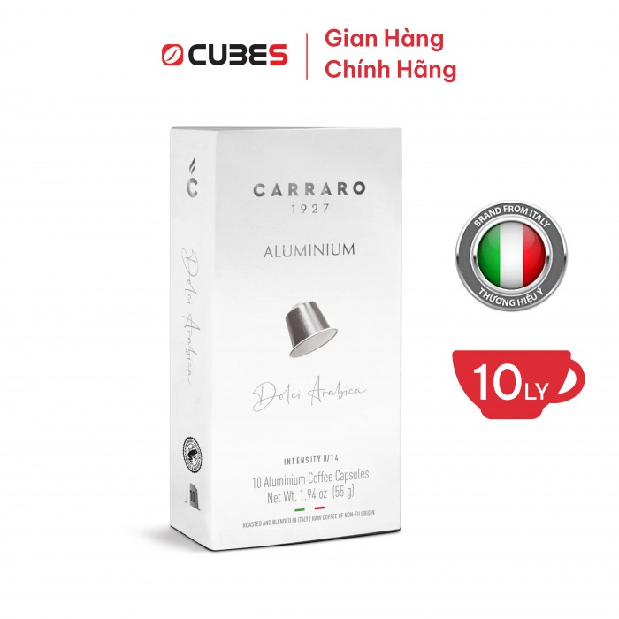 Carraro Dolci Arabica Aluminium Capsule Coffee (100 Arabica) - Combo 1