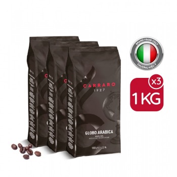 Carraro Globo Arabica - Cà phê hạt (Combo 3kg)