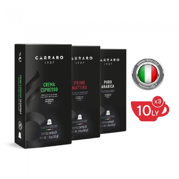 Combo 3 Carraro Capsule Coffee