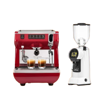 Máy pha cà phê Appia Life 1 Gr Volumetric và máy xay Eureka Helios 65