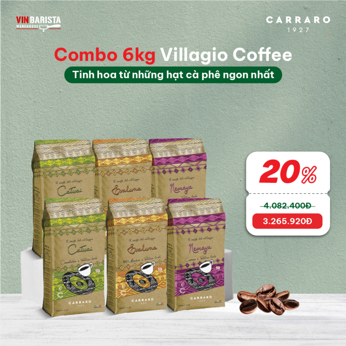 Combo 6kg Villaggio Coffee Bean -