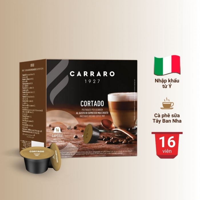 Coffee Capsule Dolce Gusto - Carraro Cortado - 16 capsules