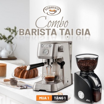 Máy pha cà phê Solis Barista Perfetta Plus tặng máy xay Scala Zero Static