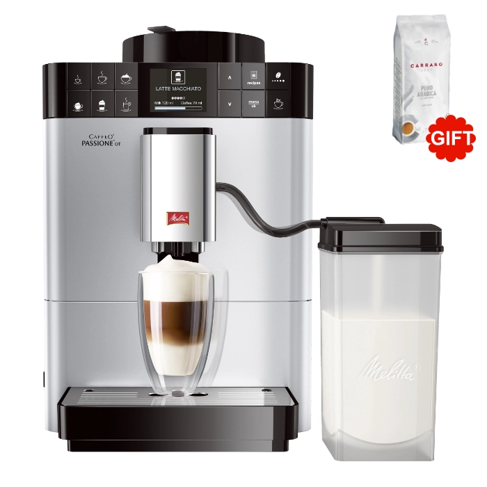 Máy pha cà phê tự động Melitta Caffeo Passione OT + Tặng 1 gói Cà phê hạt Carraro Gourmet Blend Puro Arabica 500g