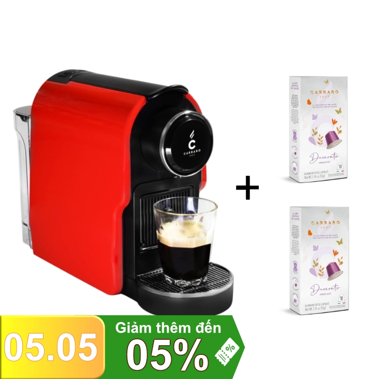 Máy Pha Viên Nén Carraro C+ – Tặng 2 Hộp Cà Phê Viên Nén Carraro