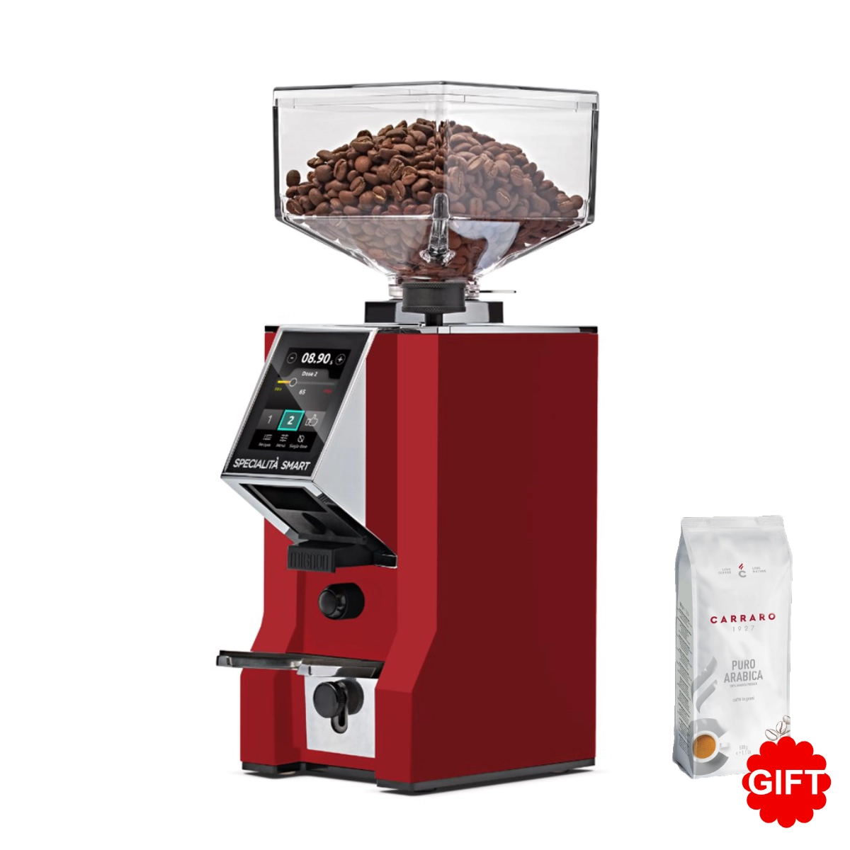 Máy xay cà phê Eureka Mignon Specialità Smart + Tặng 1 gói Cà phê hạt Carraro Gourmet Blend Puro Arabica 500g