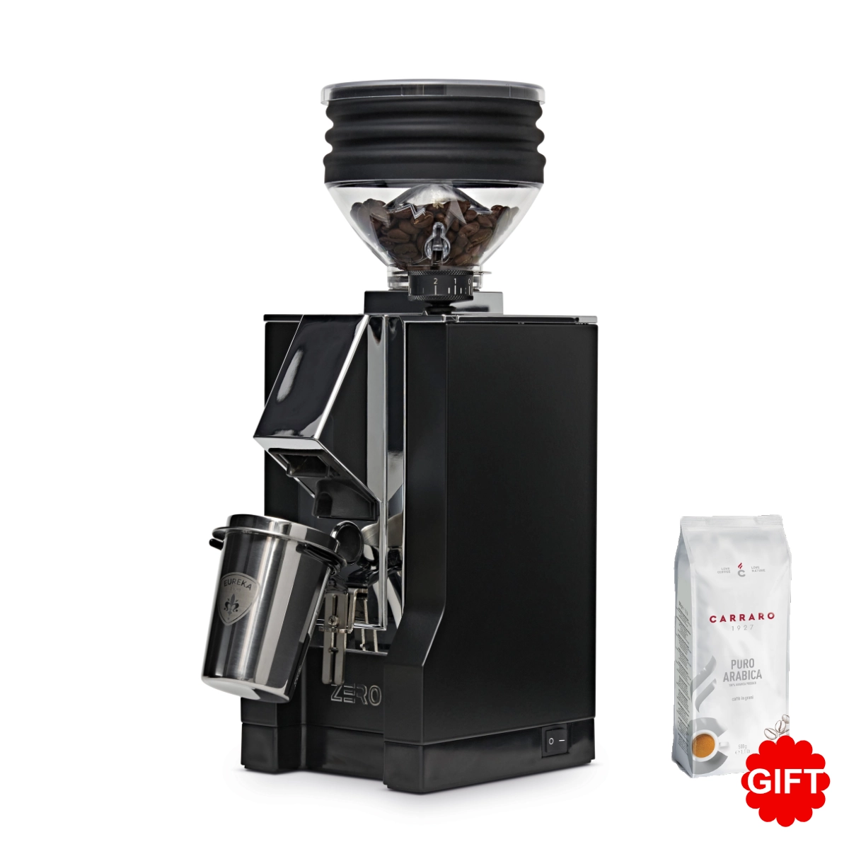 Máy xay cà phê Eureka Mignon Zero 55 15BL + Tặng 1 gói Cà phê hạt Carraro Gourmet Blend Puro Arabica 500g