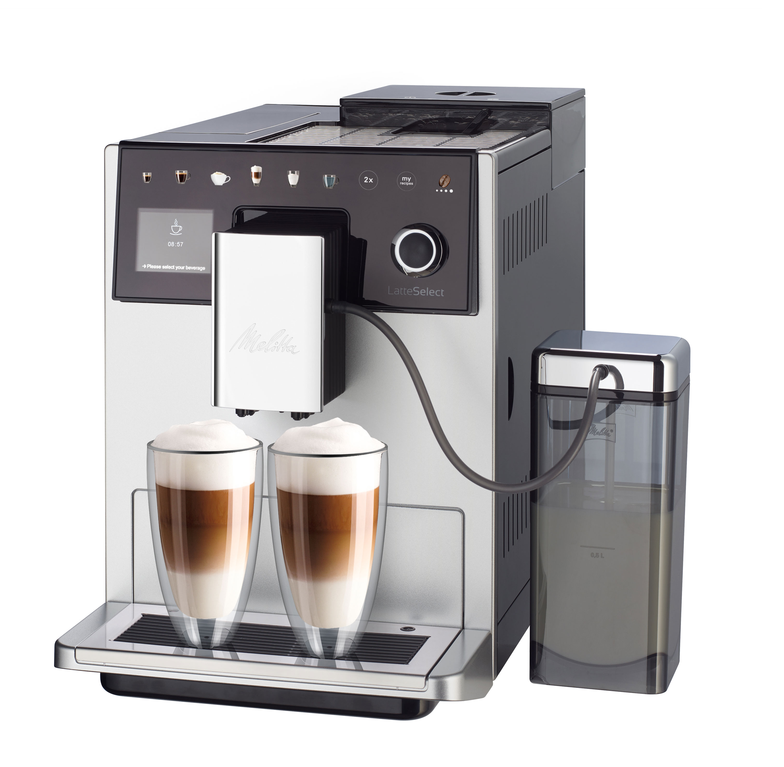 Máy pha cà phê tự động Melitta Latte Select - Bạc
