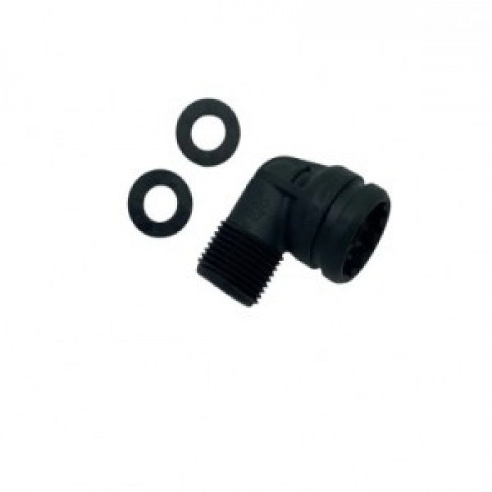 Connector 90o elbow BWT FLEX Insert x M 3 8”