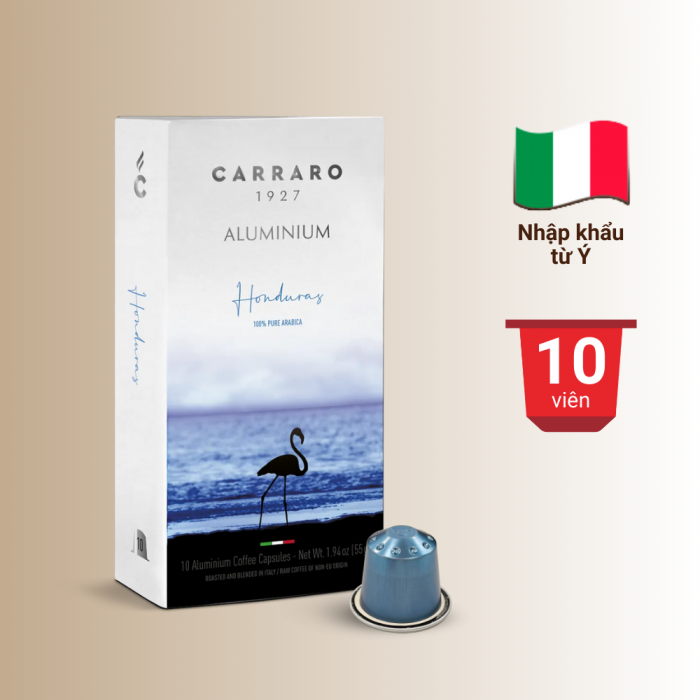 Cà phê viên nén Nespresso - Carraro Honduras - 10 viên