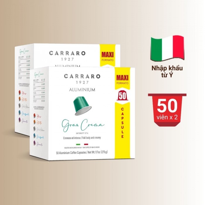 Cà phê viên nén Nespresso - Gran Crema - 50 viên