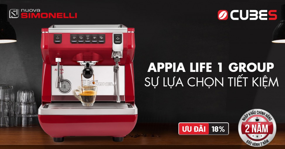 Máy pha cà phê Appia Life 1G - Khuyến mãi tháng 6